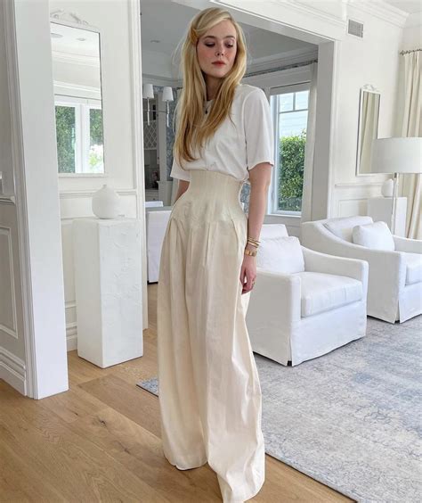 pigiama prada elle fanning|elle fanning white shirt.